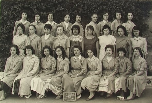 1958 - Cours sténo-dactylo - école chazot filles