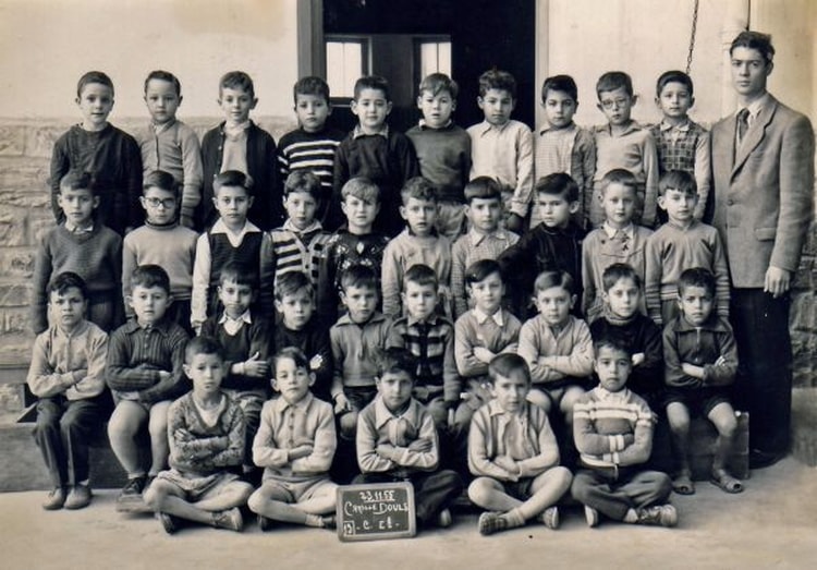 1955 - Classe CE1 1955-1956 - Ecole rue camille douls