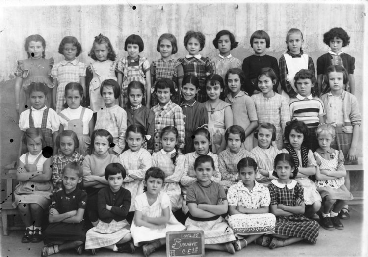 1954 - Cours Elémentaire 1b - Ecole primaire de filles rue barnave