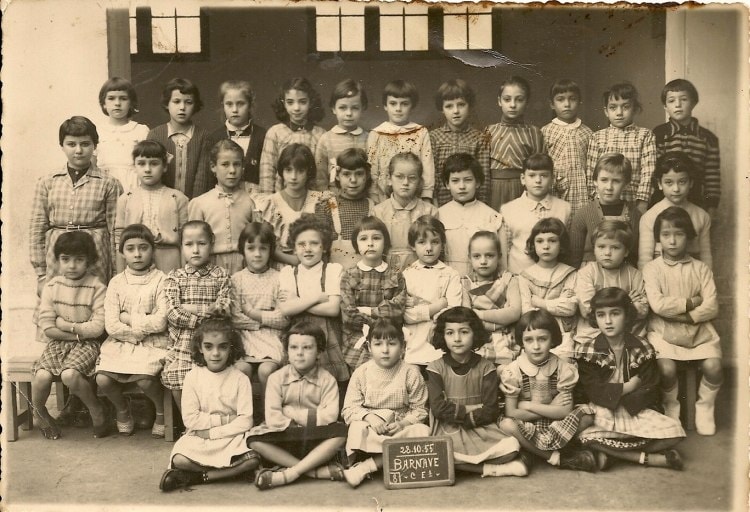 1955 - Cours Elementaire 1 - Ecole primaire de filles rue barnave