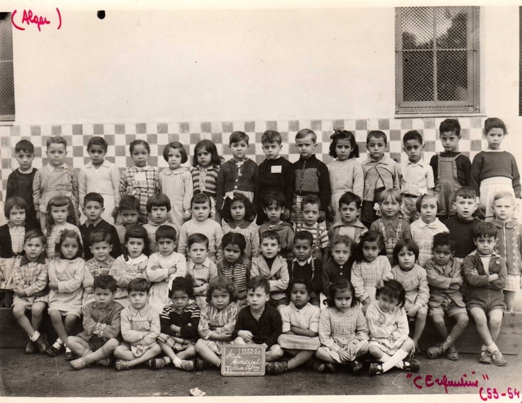 1953 - 3ème année classe enfantine - Ecole du stade municipal