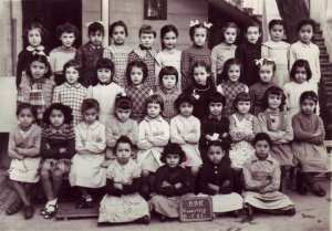 1955 - Classe élémentaire 1ère année - Ecole du village d'isly