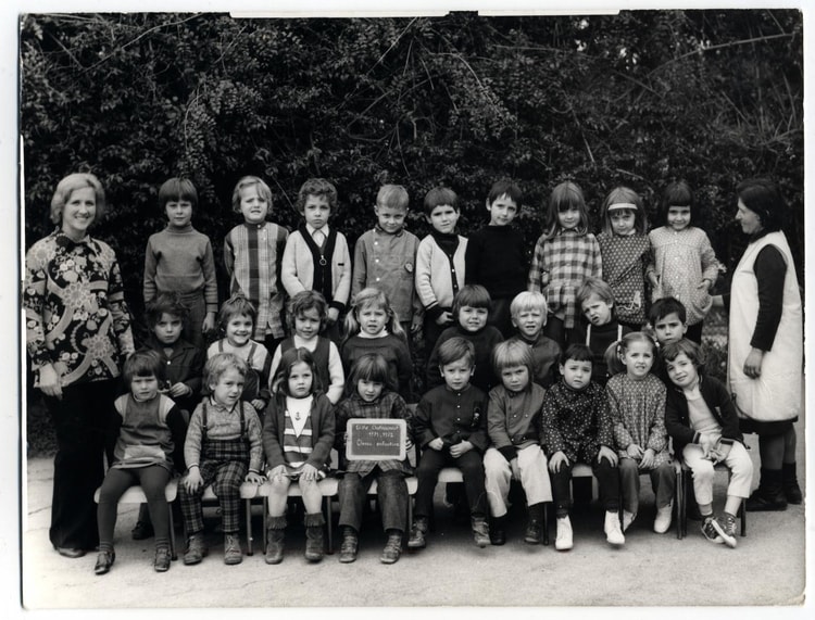 1971 - Classe enfantine 1971 / 1972 - Ecole maternelle châteauneuf