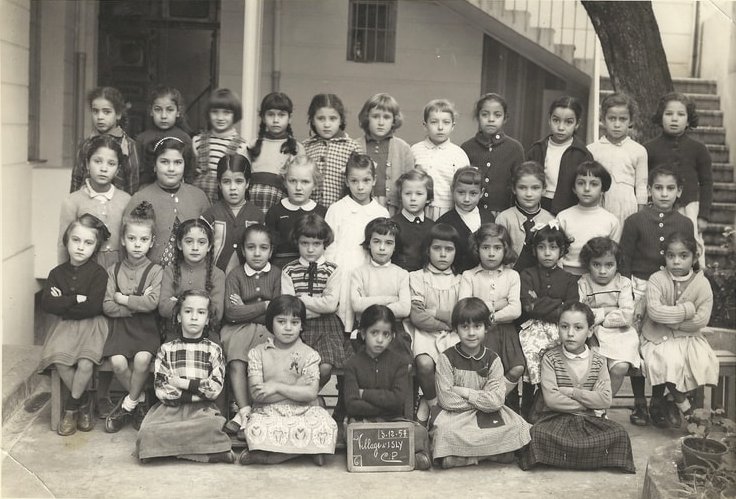 1957 - CP - Ecole du village d'isly