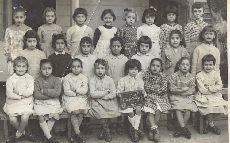 1957 - CP 1956-1957 - Ecole du village d'isly