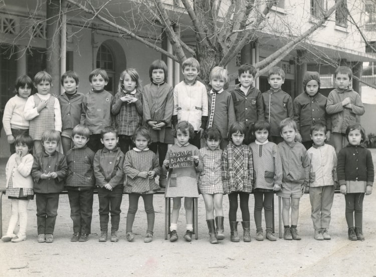 1970 - Classe Enfantine le 27.01.1970 - Ecole primaire de maison blanche