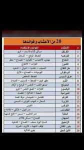 20 من الأعشاب و فوائدها