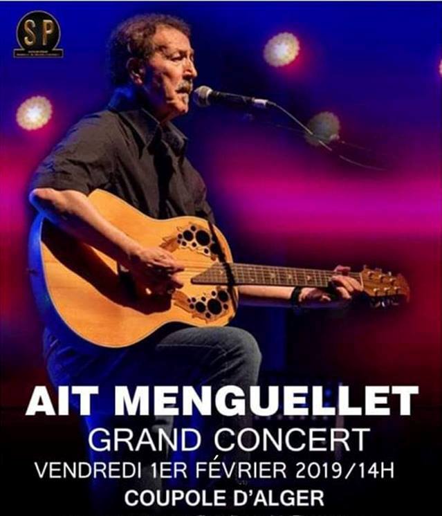 Concert d’Aït Menguellet à la Couple d’Alger le 1er février