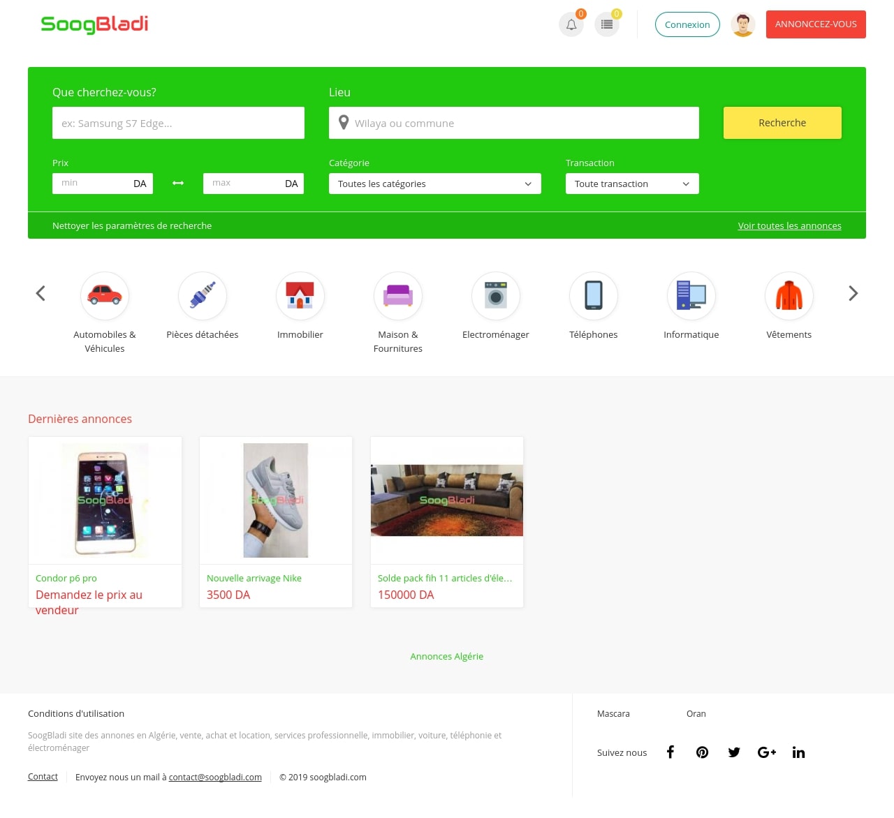 Vent et achat en Algérie SoogBladi.com