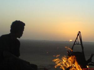 coucher de soleil en extreme sud