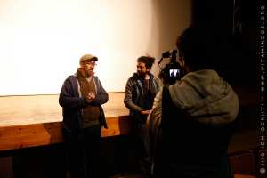 Hassane Mezine présent à la projection de son film  Frantz Fanon : Hier, Aujourd'hui  à Tlemcen