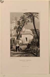 Algérie.Tombeaux Maures. (à Bab-el-Oued) », gravée par Rouargue frères, publiée par Furne à Paris en 1846.