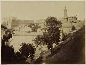 La grande mosquée et le Château-Neuf d'Oran (Photo rare)