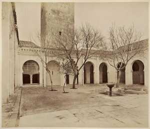 Tlemcen. Cour de la Grande mosquée (Photo rare)