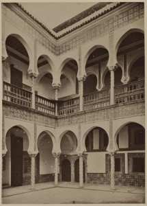 Alger. Cour mauresque du Palais archiépiscopal (Photo rare)