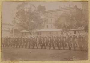 La 3è Cie [la 3ème compagnie] : lieutenant Alleg (Photo rare)