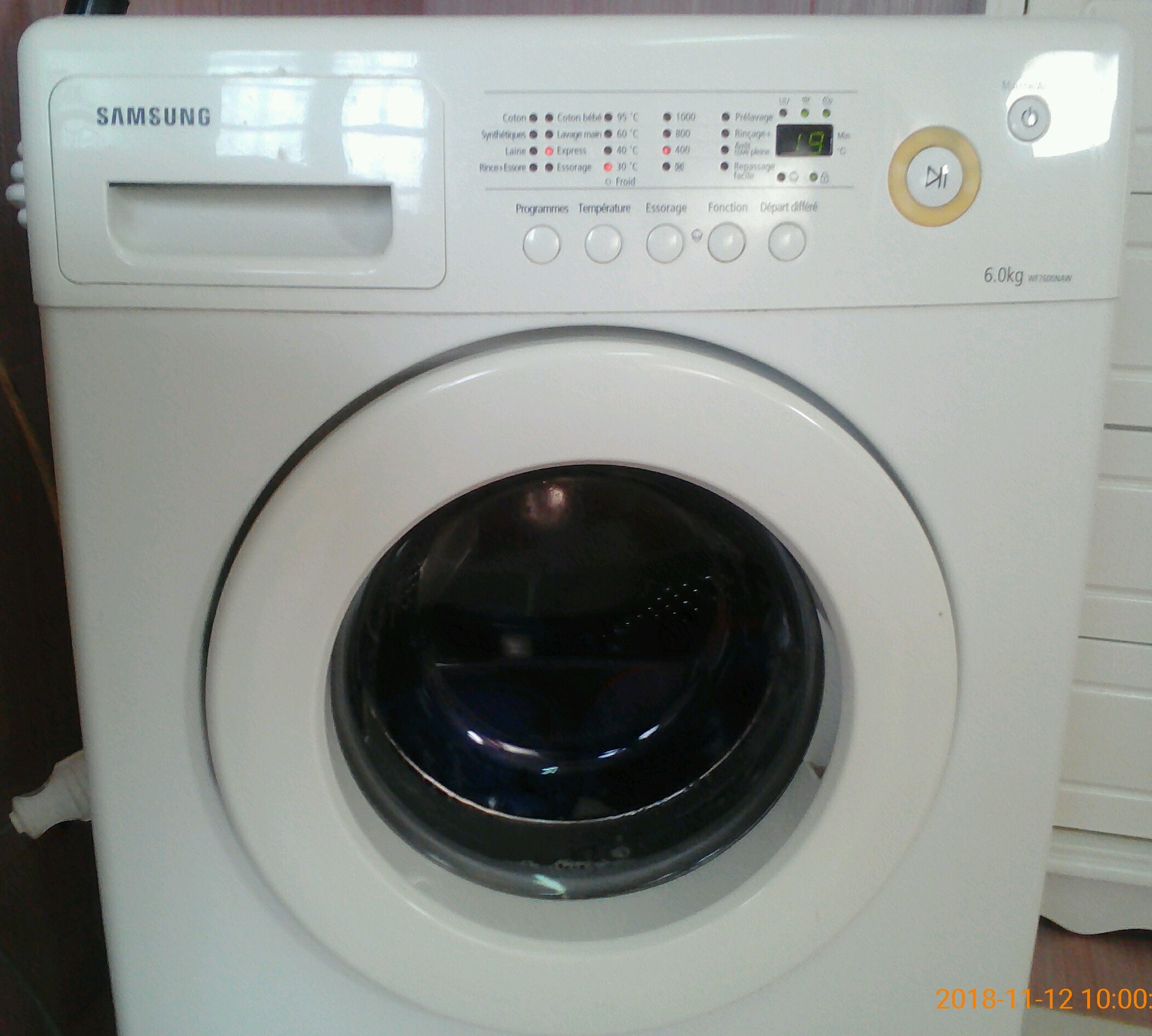 Lave-linge Samsung 6.0Kg WF7600NAW