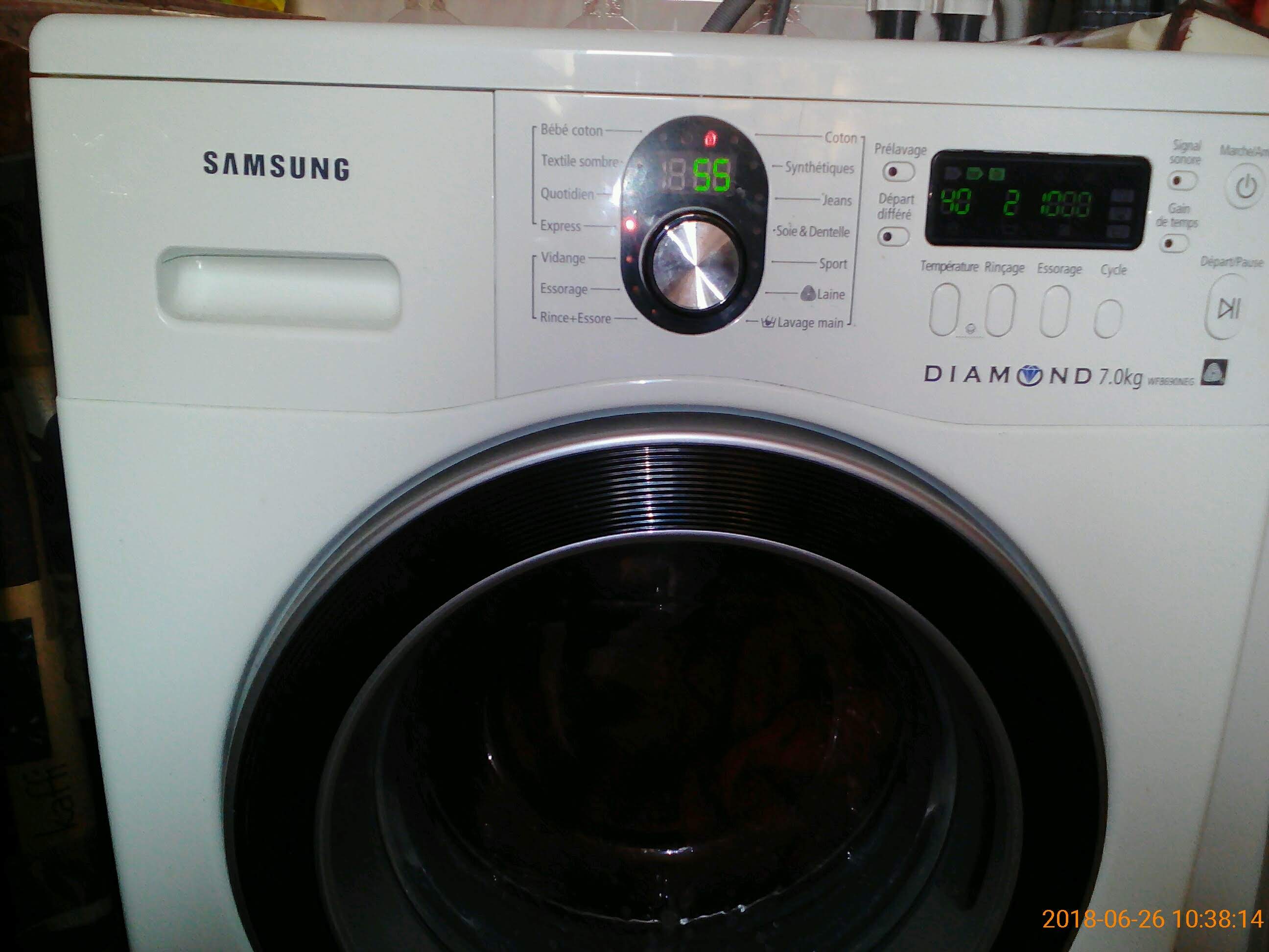 Lave-linge Samsung Diamond 7.0Kg WF8690NEG