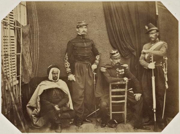 Le général de brigade de Beaufort de Hautpoul, commandant la subdivision de Tlemcen, capitaine d'Etat-Major Séguier (Photo rare)