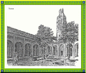Croquis gravure de la grande mosquée de Tlemcen