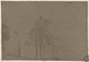 [Un cavalier sur un dromadaire] (Photo rare)