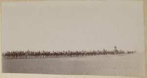 Revue pour remettre la croix de chevalier au Maréchal des logis Joly. Timimoun 1902 (Photo rare)