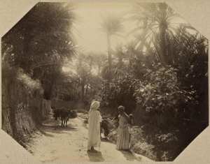 Dans le village arabe de Biskra (Photo rare)