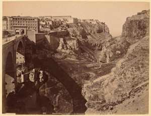 Constantine. Le ravin du Rhummel (Photo rare)