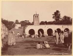 Biskra. Marché arabe (Photo rare)