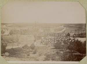 [Algérie. El Aricha?] Le bataillon de zouaves rentrant de la marche militaire (Photo rare)