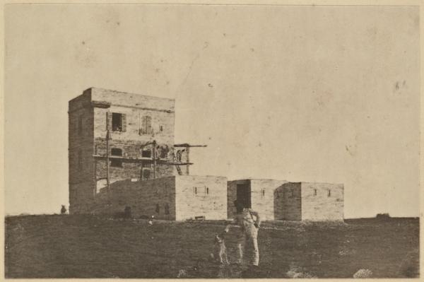 Poste optique de Draa-el-Baguel (en construction) (Photo rare)