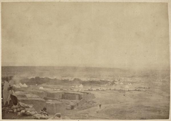 Camp de la colonne Gaume 1885 entre Djelfa et le Djebel amour (Photo rare)