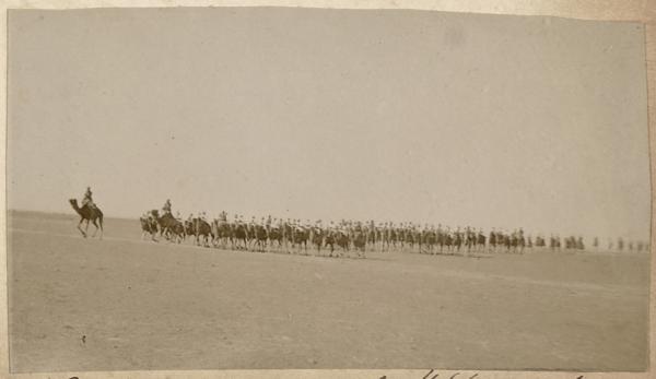 Revue pour remettre la croix de chevalier au Maréchal des logis Joly. Timimoun 1902 (Photo rare)