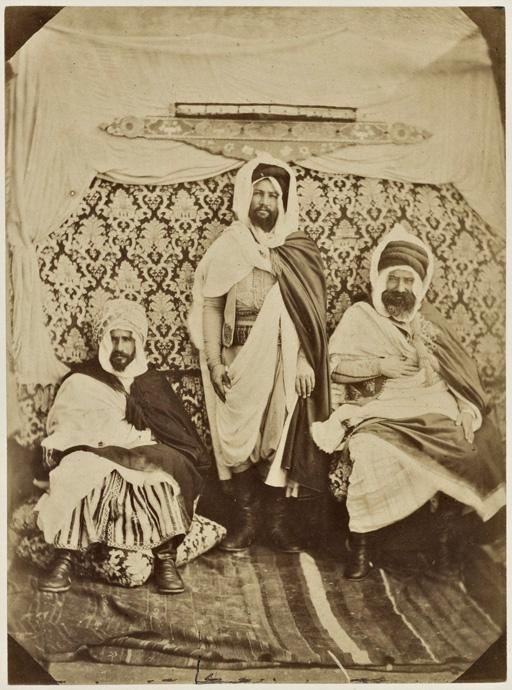 Ahmet Sheriff, frère du kaïd ben Mérad, Kaïd du Guerfa,  Ahmed Zein, Kaïd des Zerdeza, Taïb ben Zerguin, kaïd du Mad' Hor  (cercle de Guelma) (Photo rare)