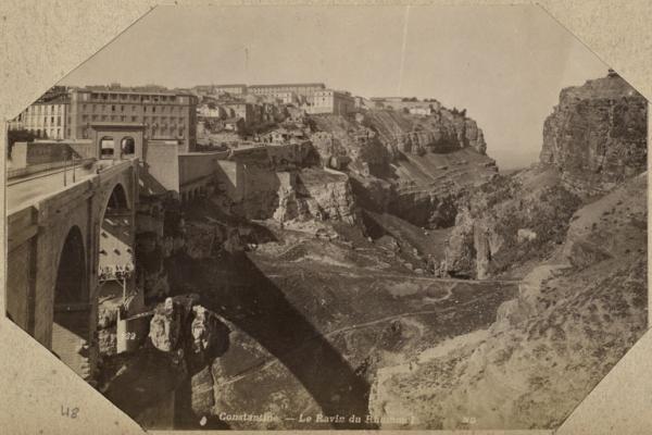 Constantine. Le ravin du Rhummel (Photo rare)