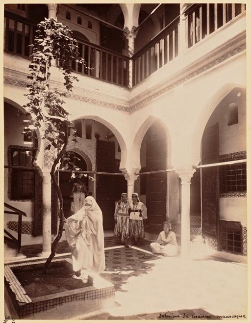 Intérieur de maison mauresque (Photo rare)