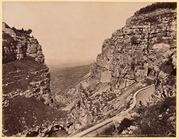 Constantine. Gorges du Rhummel. La route de la Corniche (Photo rare)
