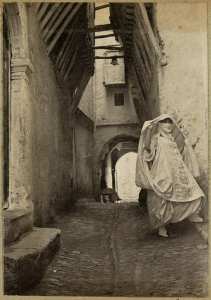 Alger. Rues montant à la Kasbah [Casbah] (Photo rare)