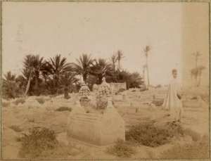 Biskra. Cimetière. Village nègre (Photo rare)