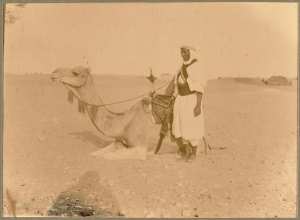 [Méhariste et son chameau] (Photo rare)