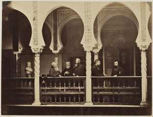 Monseigneur Pavy, évêque d'Alger et ses grands vicaires (Palais de l'Évêché) (Photo rare)