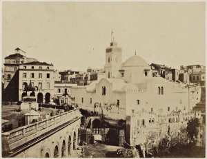 Place du gouvernement et mosquée de la Pêcherie (Alger) (Photo rare)
