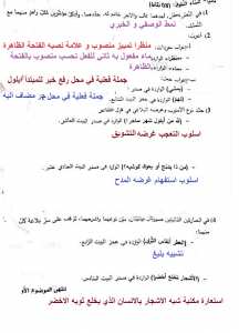 تصحيح امتحان العربية الموضوع 1 بكالوريا 2019 شعبة علمية