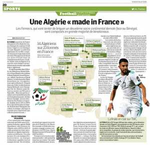 14 sur les 23 joueurs de l'équipe algérienne sont des binationaux formés en France