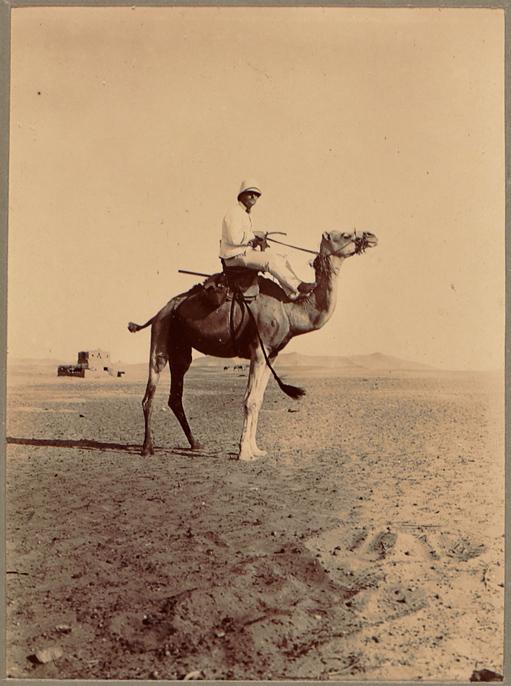 [Officier ou soldat en méharé] (Photo rare)