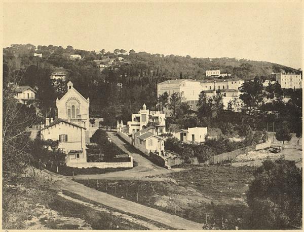 Mustapha.Sacré-Coeur. Fort-L'Empereur, Hôtel Continental sur le chemin de Telemly, rue Michelet, église anglicane (Photo rare)
