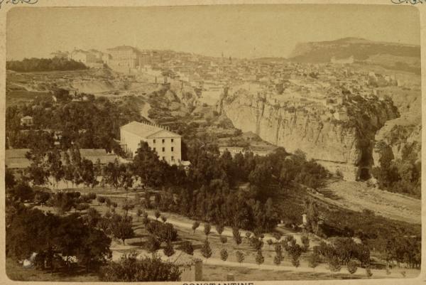 Constantine.  Vue prise de la route de Sétif (Photo rare)