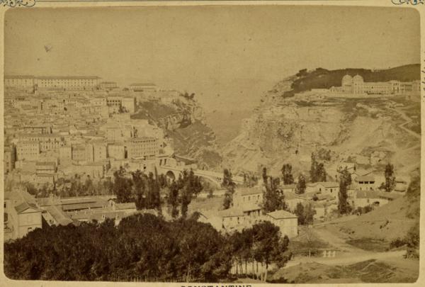 Constantine. Vue prise de la route de Mansourah (Photo rare)