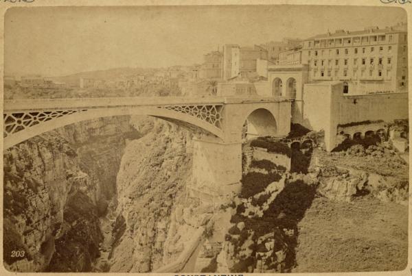 Constantine. Le pont El Kantara (Photo rare)