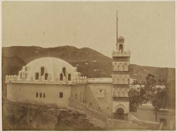 Mosquée Sidi-Abd-el-Rahman et rempart d'Alger (vue prise du jardin de Marengo) (Photo rare)